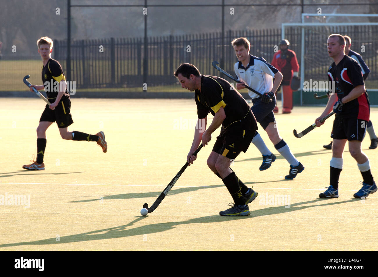 Men`s hockey at club level Stock Photo